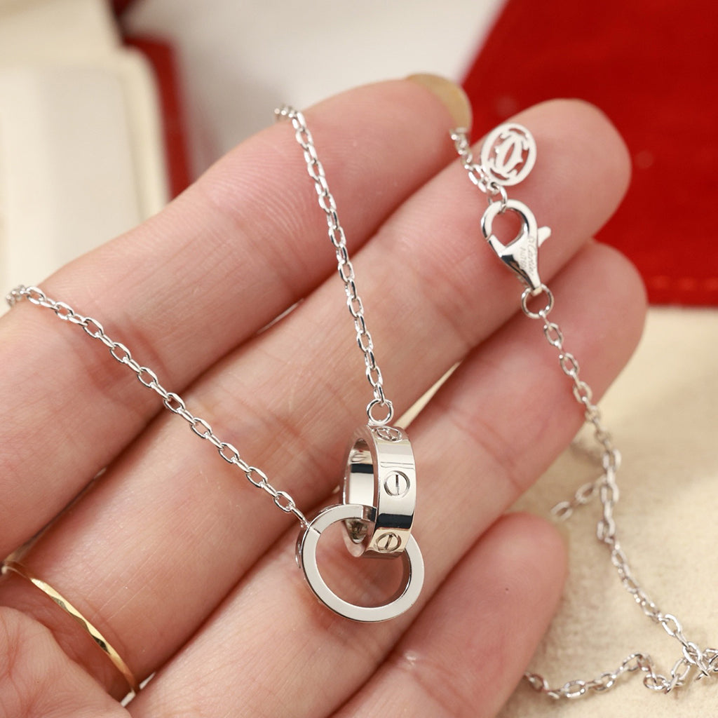 [Gaonasi Jewelry]LOVE DOUBLE RING NECKLACE