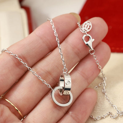 [Gaonasi Jewelry]LOVE DOUBLE RING NECKLACE