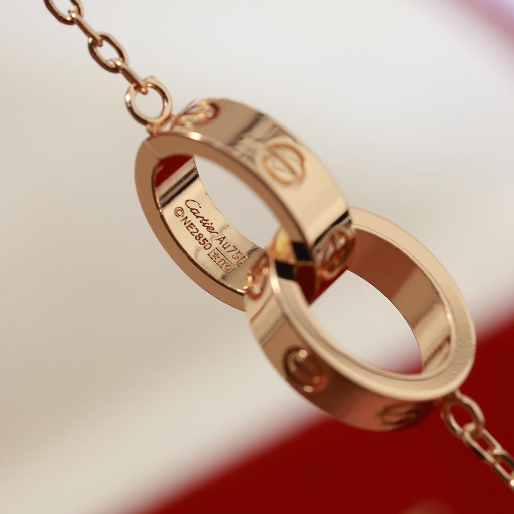 [Gaonasi Jewelry]LOVE DOUBLE RING NECKLACE