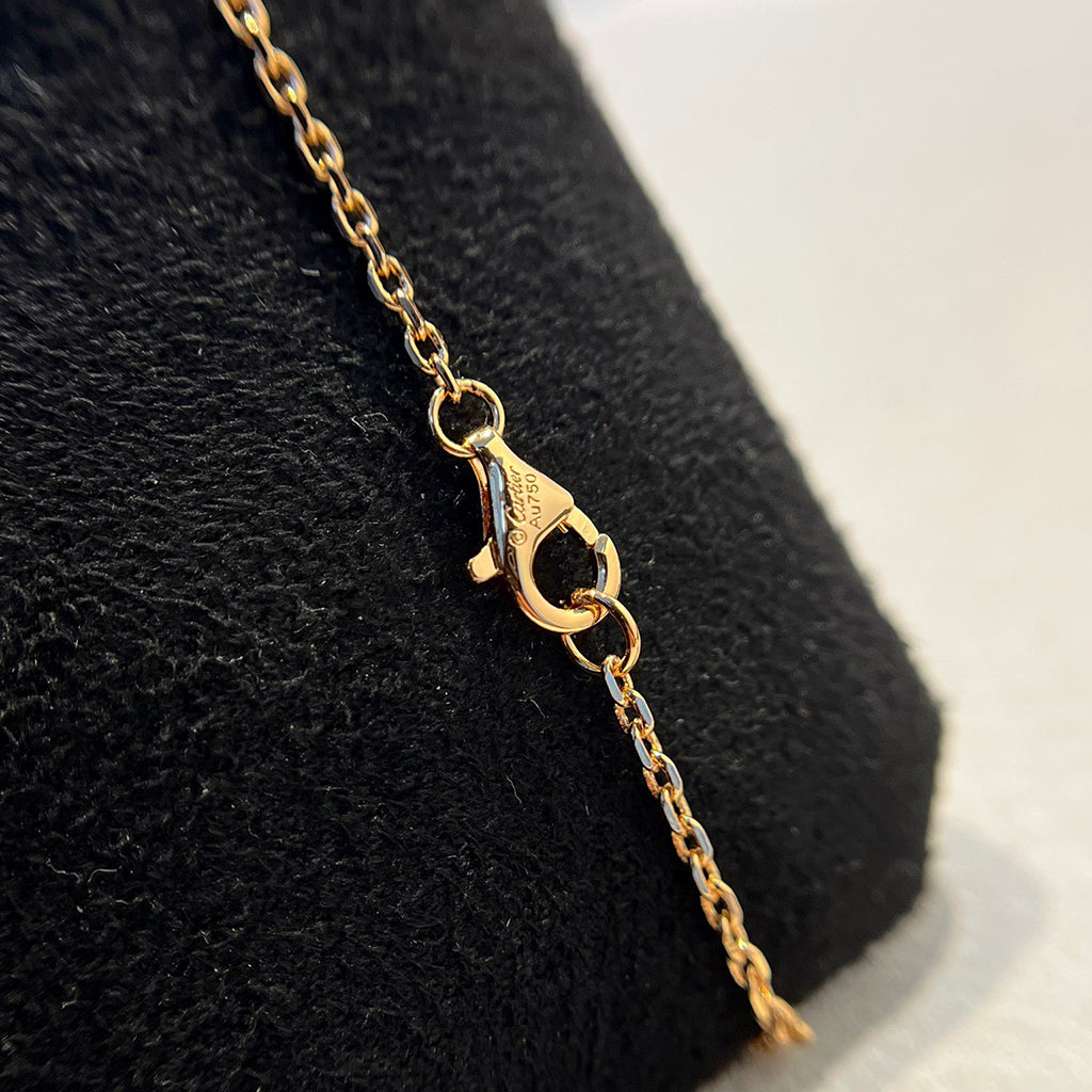 [Gaonasi Jewelry]LOVE DOUBLE RING HALF DIAMOND NECKLACE