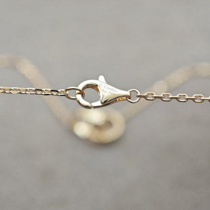 [Gaonasi Jewelry]LOVE DOUBLE RING HALF DIAMOND NECKLACE