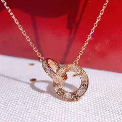 [Gaonasi Jewelry]LOVE  FULL DIAMOND PENDANT NECKLACE