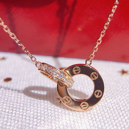 [Gaonasi Jewelry]LOVE  FULL DIAMOND PENDANT NECKLACE