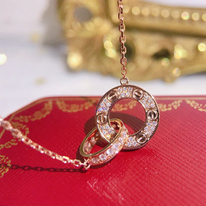 [Gaonasi Jewelry]LOVE  FULL DIAMOND PENDANT NECKLACE