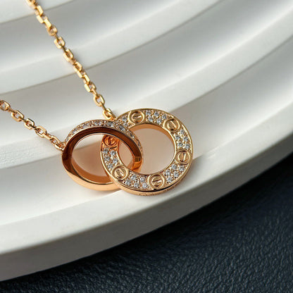 [Gaonasi Jewelry]LOVE  FULL DIAMOND PENDANT NECKLACE