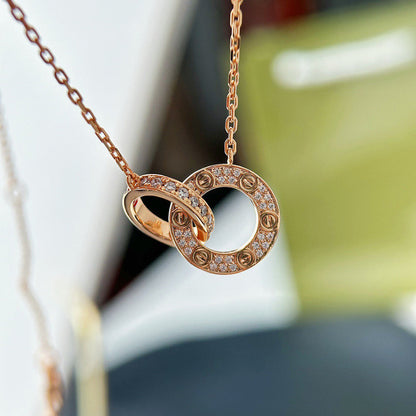[Gaonasi Jewelry]LOVE  FULL DIAMOND PENDANT NECKLACE