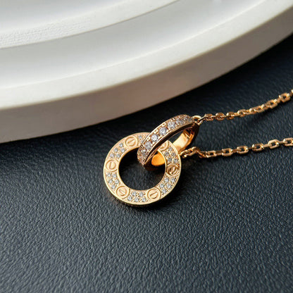 [Gaonasi Jewelry]LOVE  FULL DIAMOND PENDANT NECKLACE