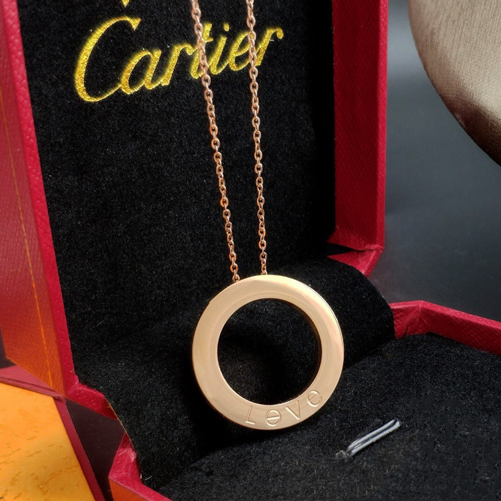 [Gaonasi Jewelry]LOVE NECKLACE 16MM 3 DIAMONDS