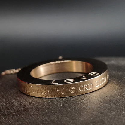 [Gaonasi Jewelry]LOVE NECKLACE 16MM 3 DIAMONDS