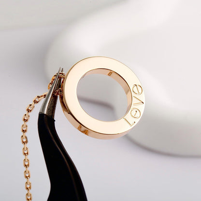 [Gaonasi Jewelry]LOVE NECKLACE 16MM  FULL DIAMOND