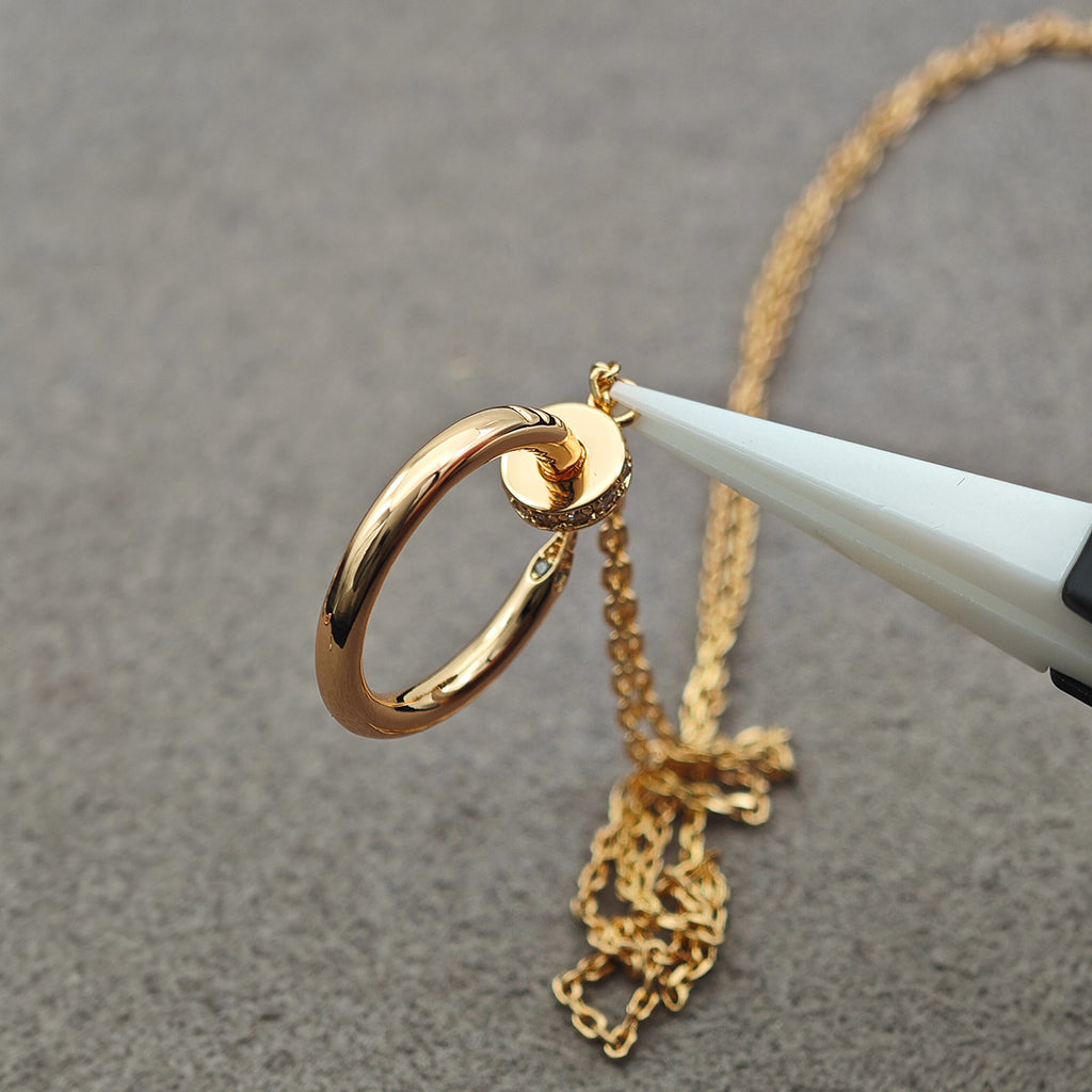 [Gaonasi Jewelry]JUSTE NECKLACE HALF DIAMOND