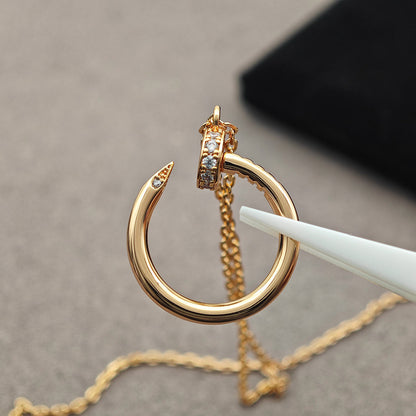 [Gaonasi Jewelry]JUSTE NECKLACE HALF DIAMOND
