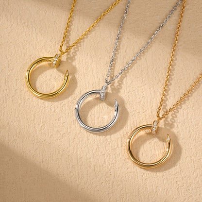 [Gaonasi Jewelry]JUSTE NECKLACE HALF DIAMOND
