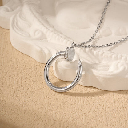 [Gaonasi Jewelry]JUSTE NECKLACE HALF DIAMOND