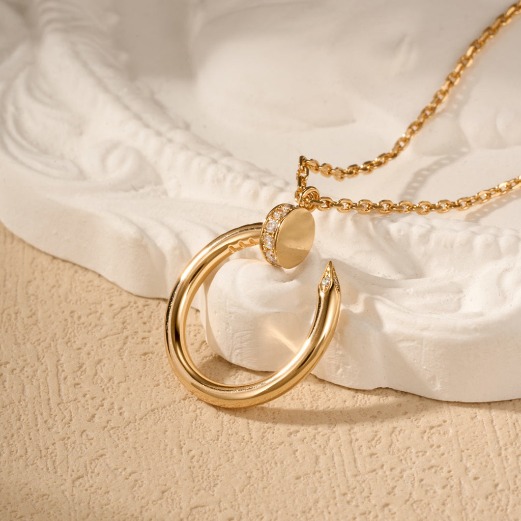 [Gaonasi Jewelry]JUSTE NECKLACE HALF DIAMOND