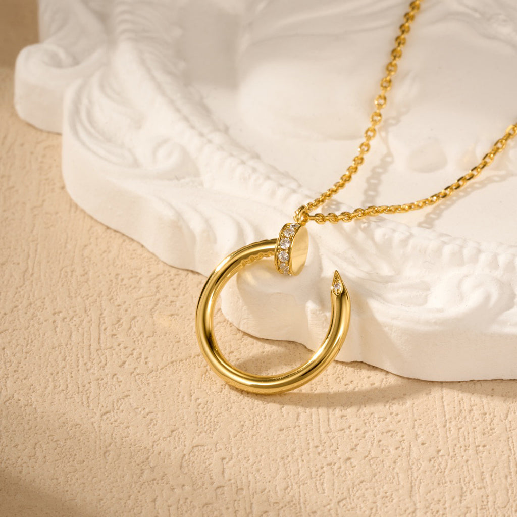 [Gaonasi Jewelry]JUSTE NECKLACE HALF DIAMOND