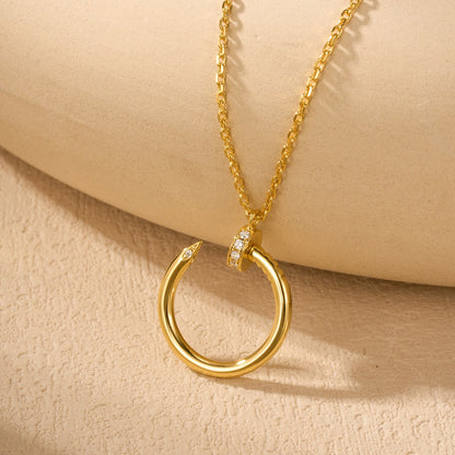 [Gaonasi Jewelry]JUSTE NECKLACE HALF DIAMOND