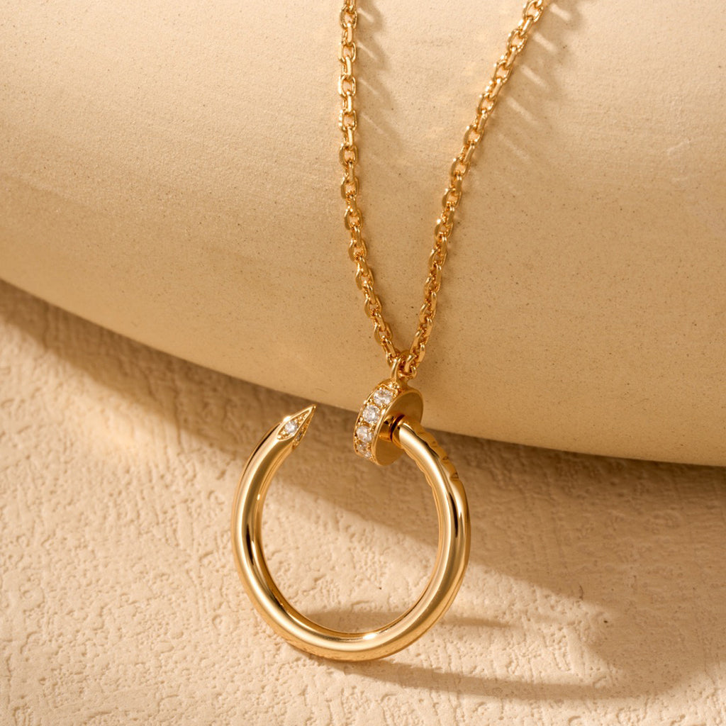 [Gaonasi Jewelry]JUSTE NECKLACE HALF DIAMOND