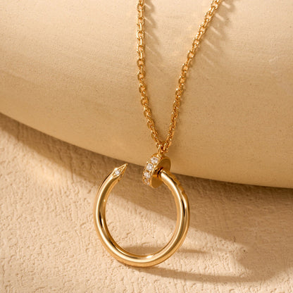 [Gaonasi Jewelry]JUSTE NECKLACE HALF DIAMOND
