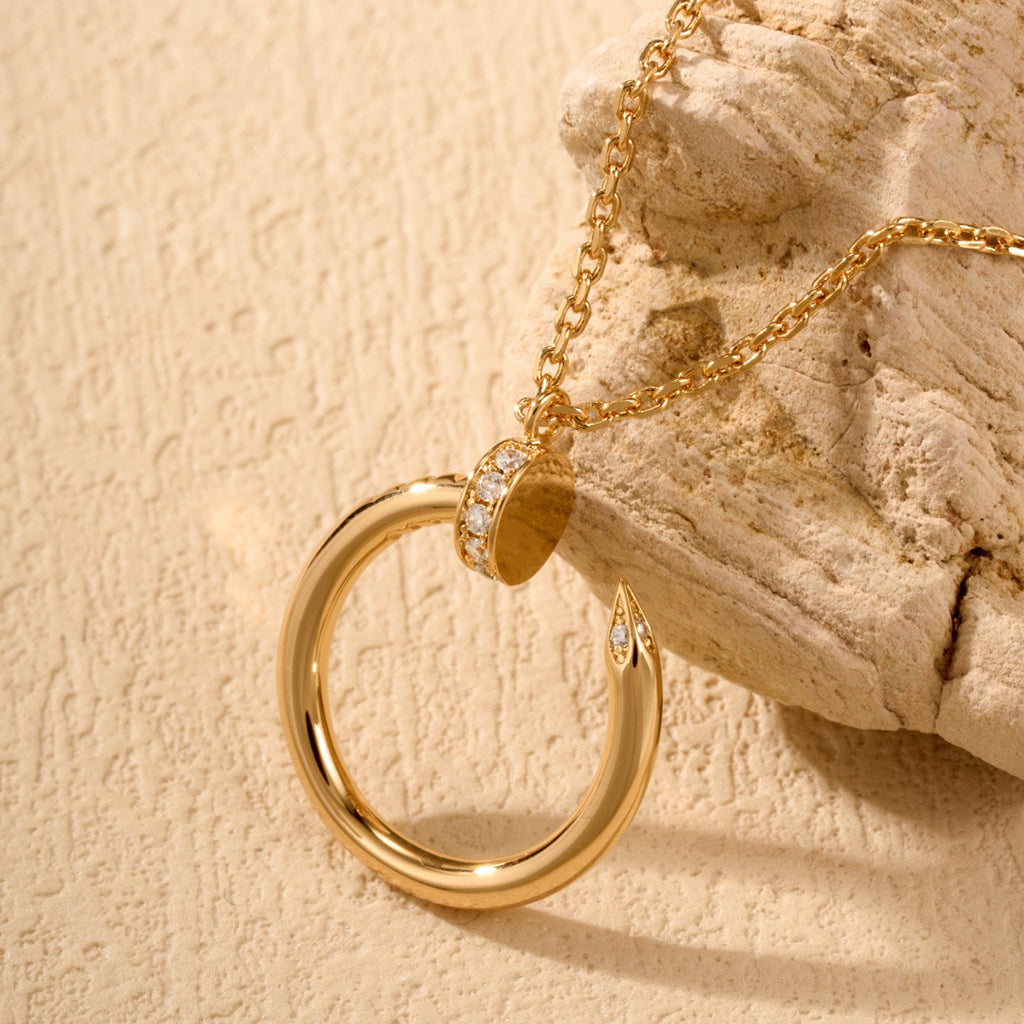 [Gaonasi Jewelry]JUSTE NECKLACE HALF DIAMOND