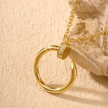 [Gaonasi Jewelry]JUSTE NECKLACE HALF DIAMOND
