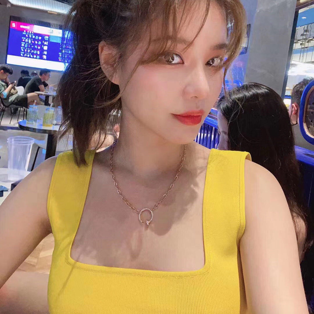 [Gaonasi Jewelry]JUSTE NECKLACE FULL DIAMONDS