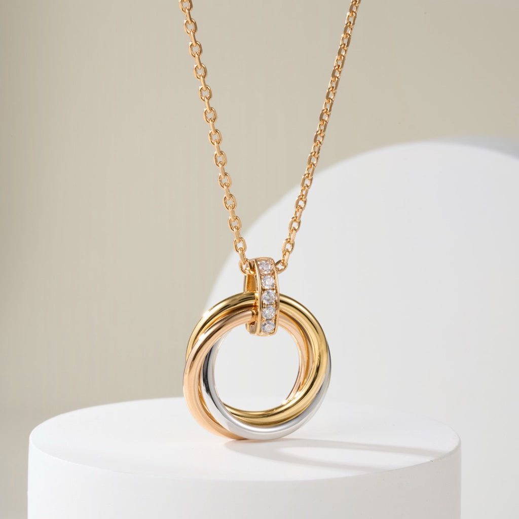 [Gaonasi Jewelry]TRINITY MEDIUM  DIAMONDS NECKLACE