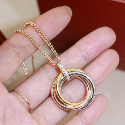 [Gaonasi Jewelry]TRINITY MEDIUM  DIAMONDS NECKLACE