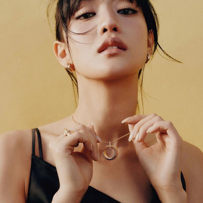 [Gaonasi Jewelry]TRINITY MEDIUM  DIAMONDS NECKLACE