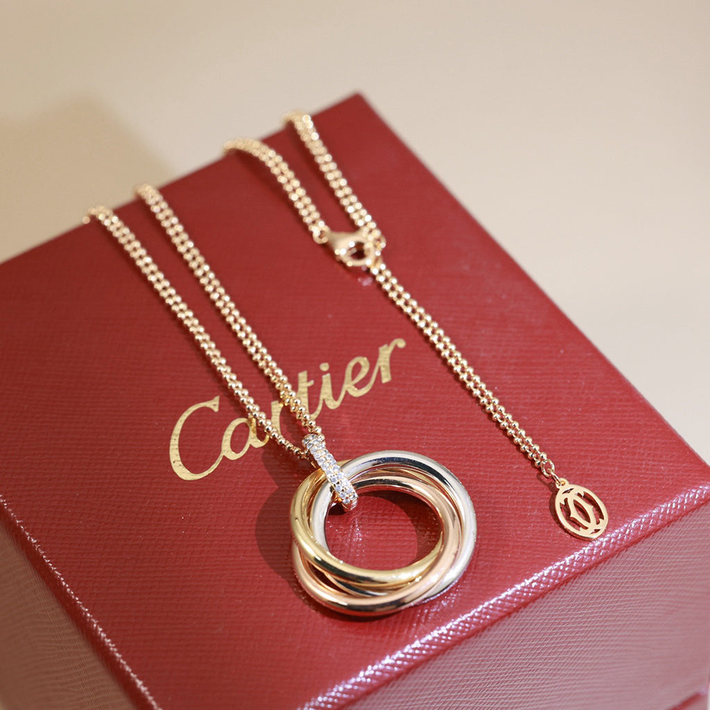 [Gaonasi Jewelry]TRINITY MEDIUM  DIAMONDS NECKLACE