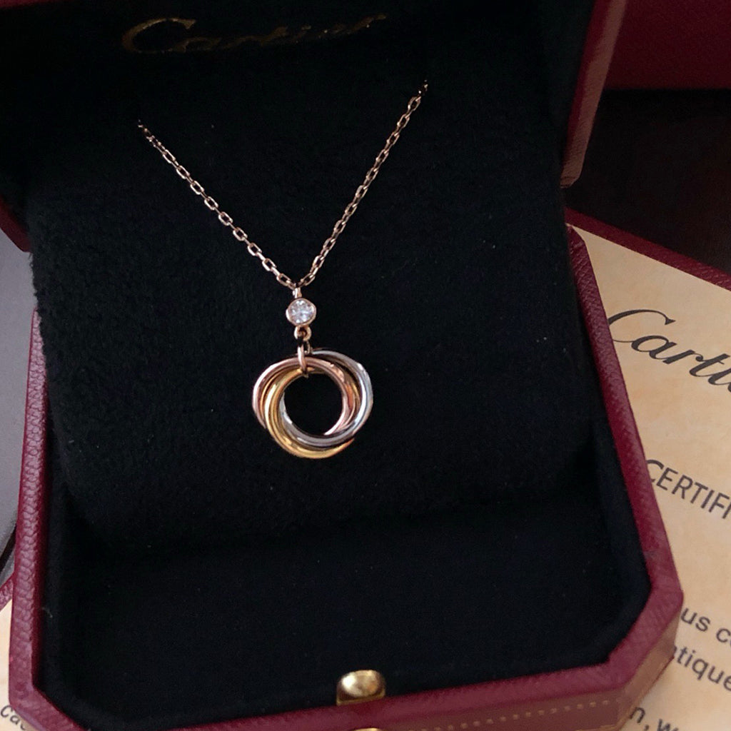 [Gaonasi Jewelry]TRINITY  NECKLACE 1 DIAMOND