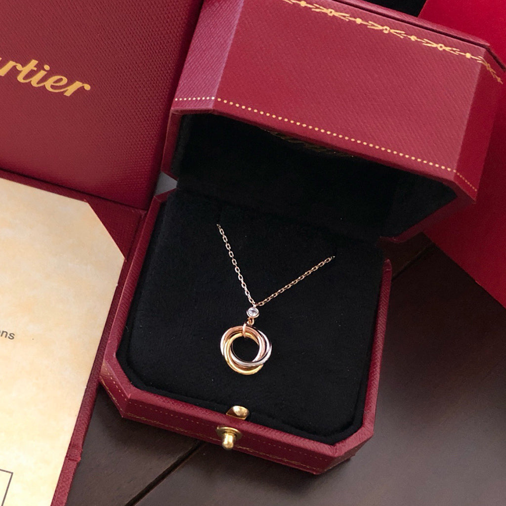 [Gaonasi Jewelry]TRINITY  NECKLACE 1 DIAMOND