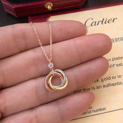 [Gaonasi Jewelry]TRINITY  NECKLACE 1 DIAMOND