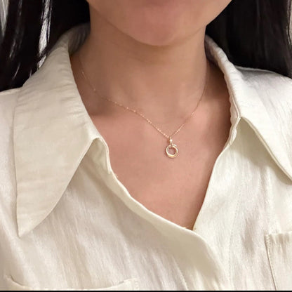 [Gaonasi Jewelry]TRINITY  NECKLACE 1 DIAMOND
