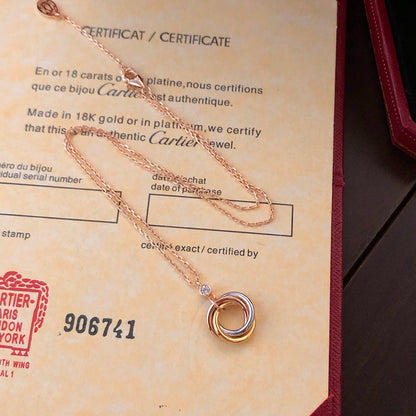 [Gaonasi Jewelry]TRINITY  NECKLACE 1 DIAMOND
