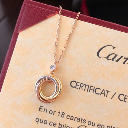 [Gaonasi Jewelry]TRINITY  NECKLACE 1 DIAMOND