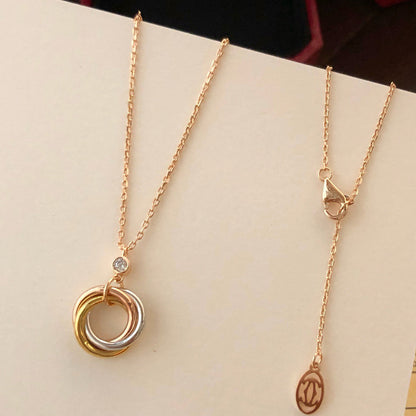 [Gaonasi Jewelry]TRINITY  NECKLACE 1 DIAMOND