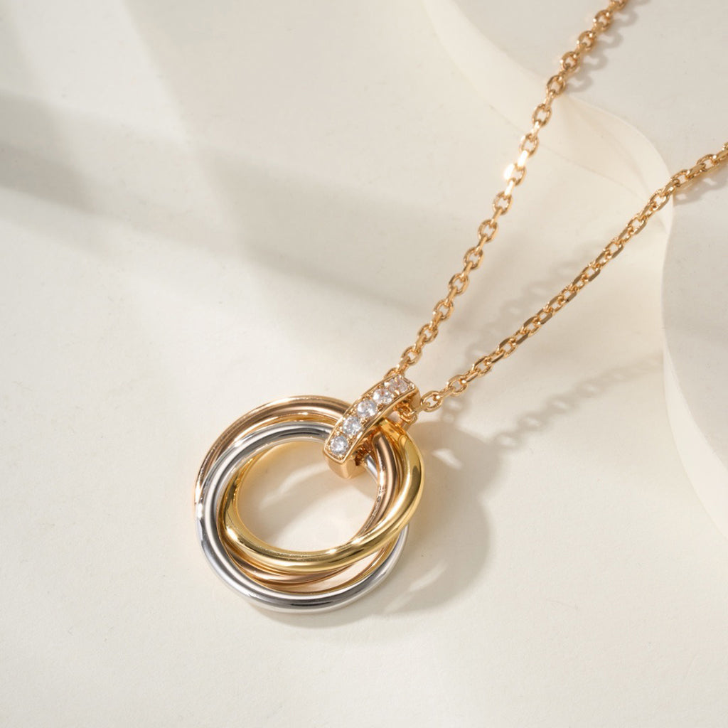 [Gaonasi Jewelry]TRINITY MEDIUM  DIAMONDS NECKLACE