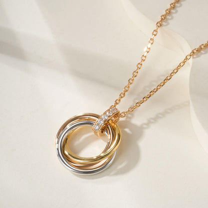 [Gaonasi Jewelry]TRINITY MEDIUM  DIAMONDS NECKLACE