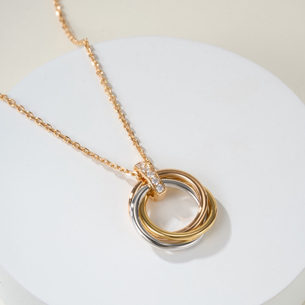 [Gaonasi Jewelry]TRINITY MEDIUM  DIAMONDS NECKLACE