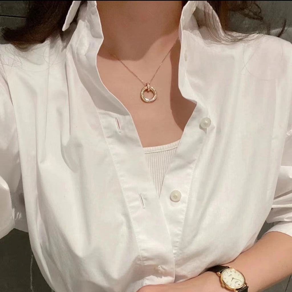 [Gaonasi Jewelry]TRINITY MEDIUM  DIAMONDS NECKLACE