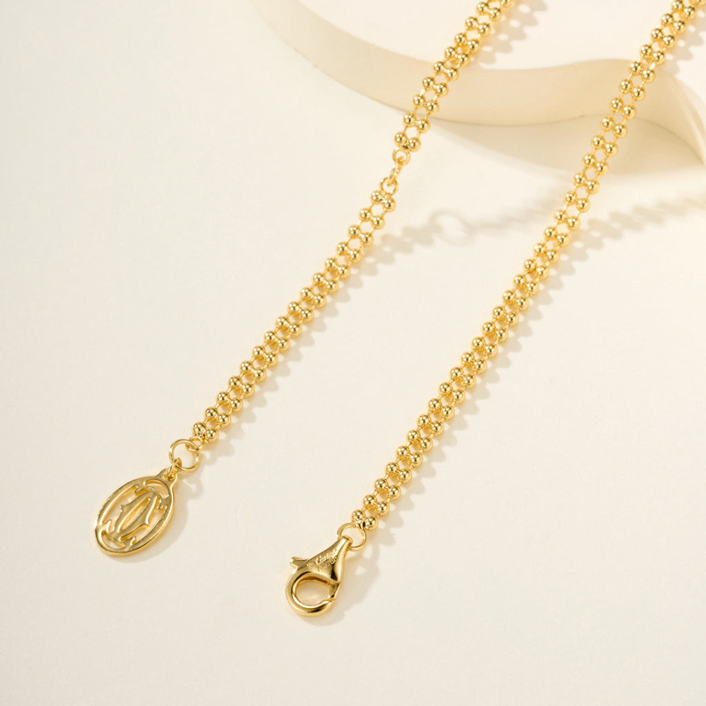 [Gaonasi Jewelry]TRINITY LARGE FULL DIAMOND  NECKLACE