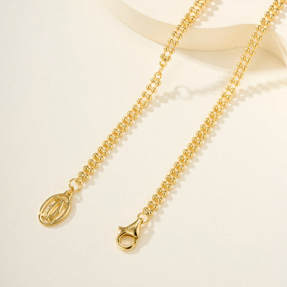[Gaonasi Jewelry]TRINITY LARGE FULL DIAMOND  NECKLACE