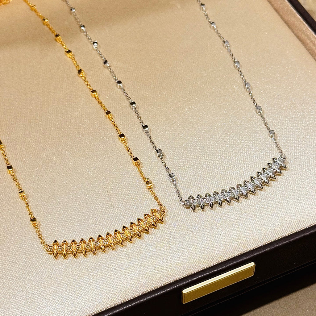 [Gaonasi Jewelry]CLASH  SMALL FULL DIAMOND NECKLACE