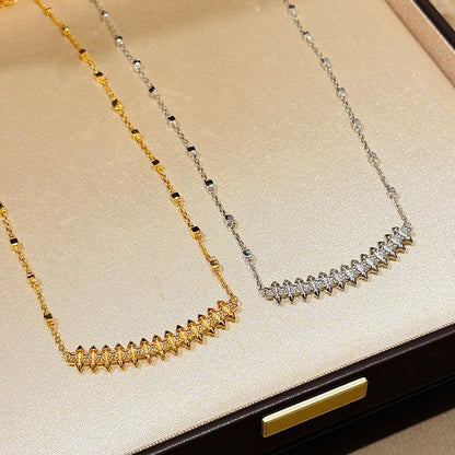 [Gaonasi Jewelry]CLASH  SMALL FULL DIAMOND NECKLACE