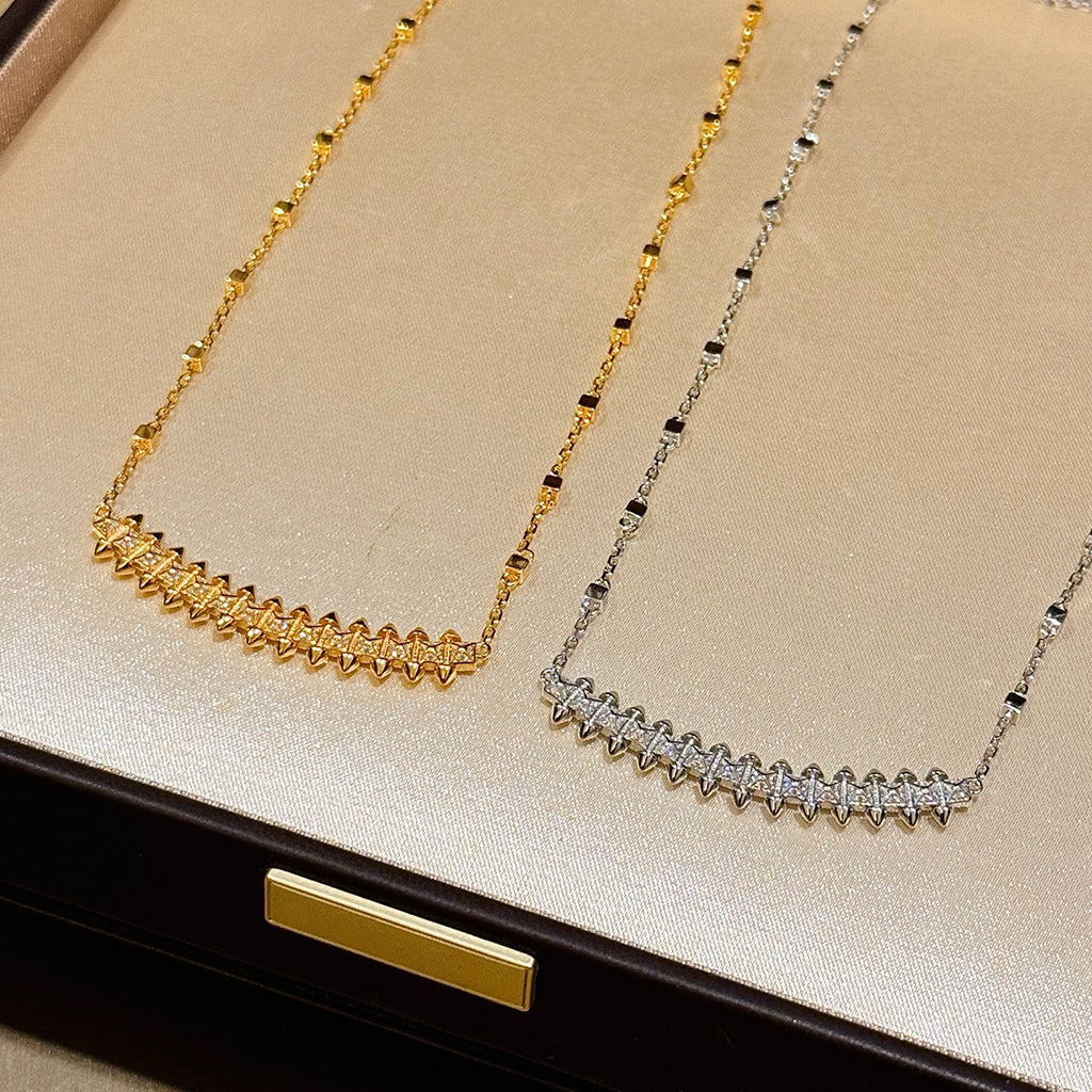 [Gaonasi Jewelry]CLASH  SMALL FULL DIAMOND NECKLACE