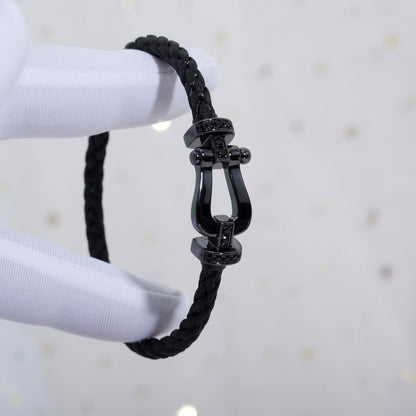 [Gaonasi]FORCE LARGE SERIES HORSESHOE BLACK SAMURAI BRACELET