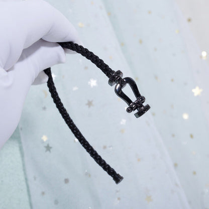 [Gaonasi]FORCE LARGE SERIES HORSESHOE BLACK SAMURAI BRACELET