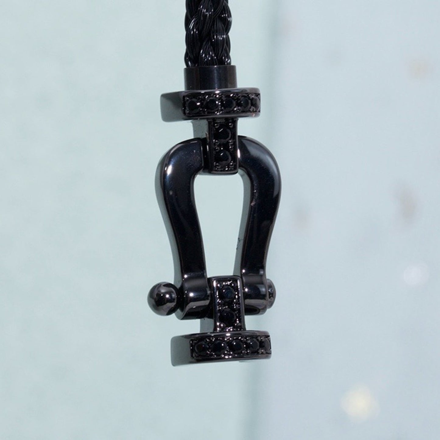 [Gaonasi]FORCE LARGE SERIES HORSESHOE BLACK SAMURAI BRACELET