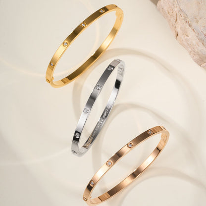 [Gaonasi Jewelry]LOVE BRACELET 3.65MM 10 DIAMONDS